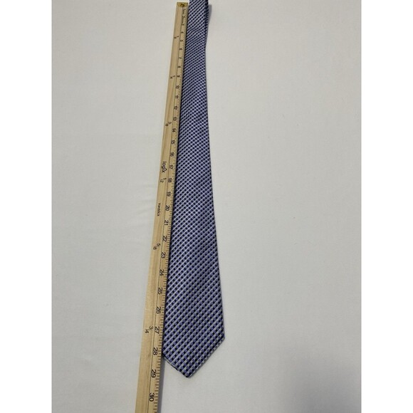 Robert Talbott Nordstrom Best of Class Silk Necktie - Blue/Silver Checkered - Picture 4 of 7